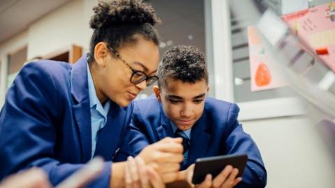 Pupils with calculator