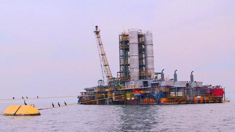 The KivuWatt plant in Lake Kivu