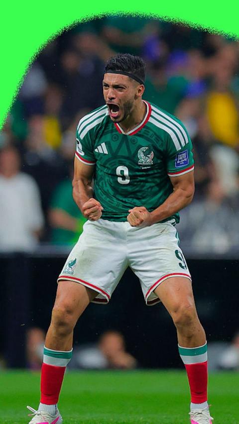 Raul Jimenez after scoring the second goal