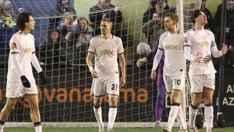 Angry Torquay United players