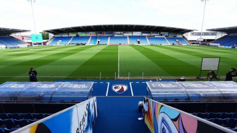 General view of Chesterfield's SMH Group Stadium home