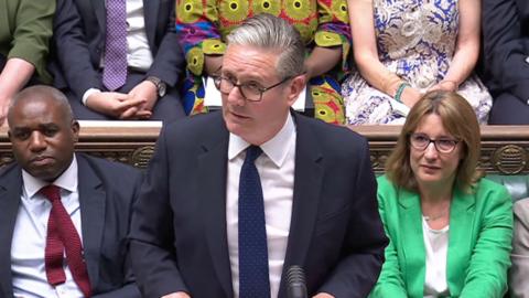 Keir Starmer in Commons at PMQs