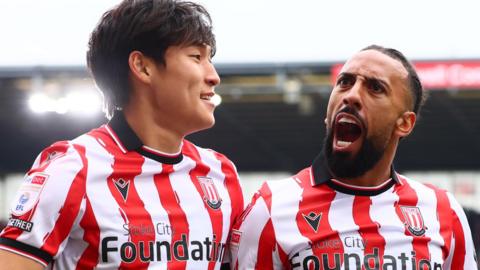 Stoke City celebrate goal