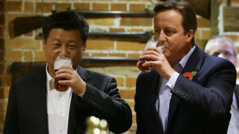 Xi Jinping and David Cameron