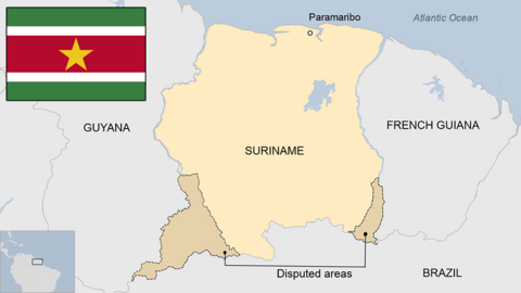 Map of Suriname