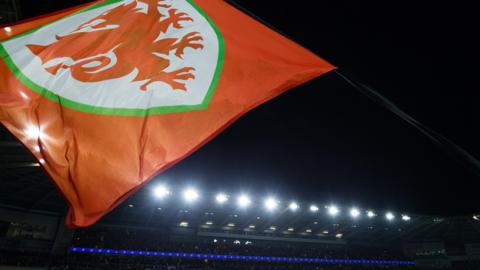 FAW Wales flag at Cardiff City Stadium