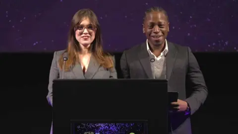 Aimee Lou Wood and David Jonsson