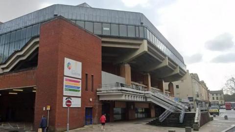 A wide shot of Preston Guild Hall