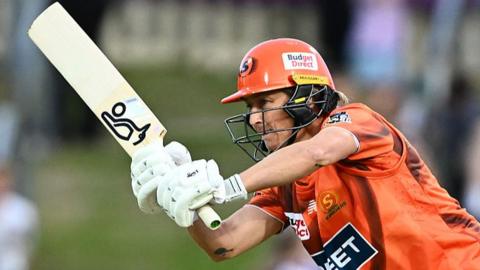 Sophie Devine plays a shot