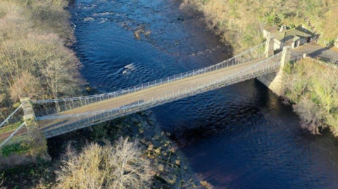 Whorlton Bridge, aerial view