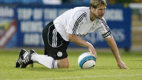 Derby's Andy Todd on the ground