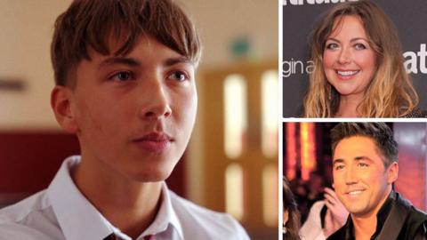 Dexter Henson main picture with small box out images showing headshots of Charlotte Church and Gavin Henson 