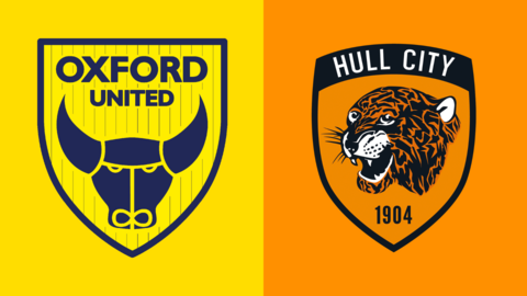 Oxford United and Hull City's club badges