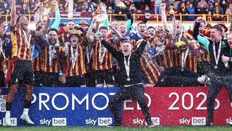 Bradford celebrate promotion