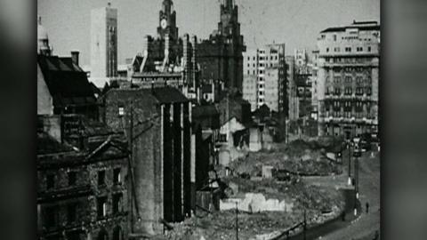 Liverpool buildings damaged by bombs in the Blitz