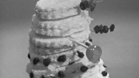 Edible Dalek made from sandwiches