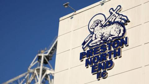 Preston North End badge at Deepdale