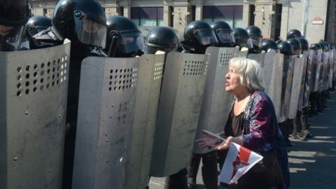 Protester in Minsk