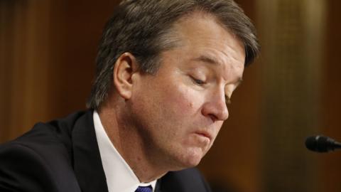 Brett Kavanaugh at the Senate Judiciary Committee hearing, 27 September