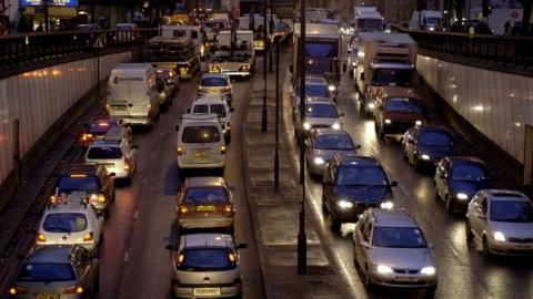 Traffic jam in London