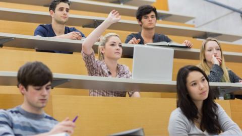 Students in a lecture hall