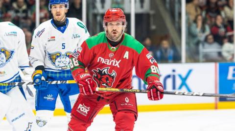 Cardiff Devils player Joey Martin in action