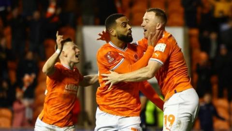 CJ Hamilton celebrates scoring against Nottingham Forest