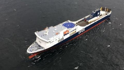 Regina Seaways ferry in a photo released by Lithuania's authorities on 2 October 2018