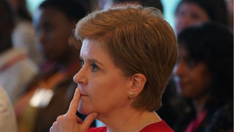 Nicola Sturgeon looking thoughtful