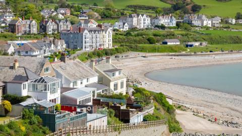 A general view of the coast at Criccieth on the Llŷn Peninsula