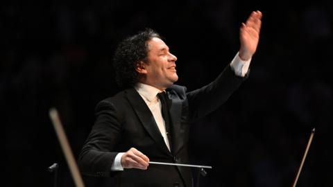 A conductor at the Proms