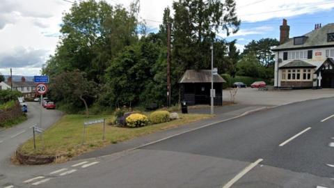 The green on the corner of a road where the memorial will be built