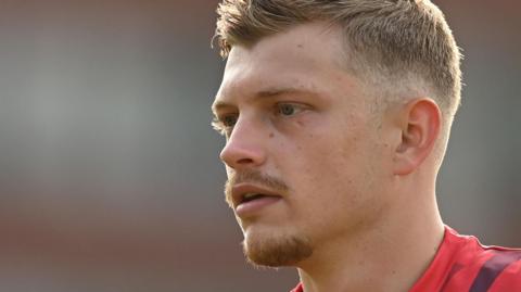 Mitchell Stanley playing for Lancashire in the T20 Blast earlier this season
