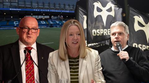 Richard Collier-Keywood, Abi Tierney, Lance Bradley, Arms Park, Ospreys flags