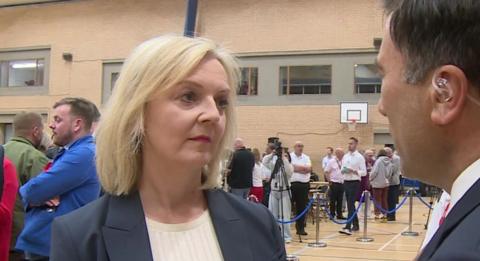 Liz Truss speaking to Ros Atkins