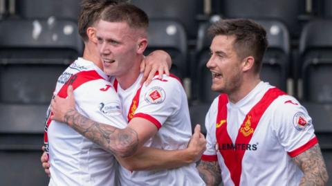 Airdrieonians celebrate