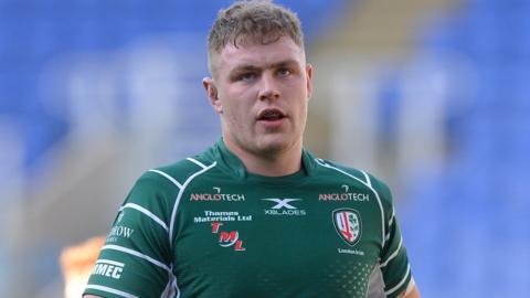 Harry Elrington in action for London Irish