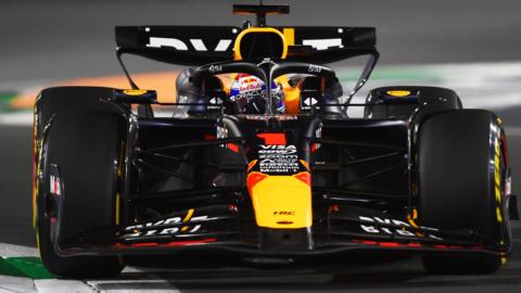 Red Bull's Max Verstappen leads the Saudi Arabian Grand Prix