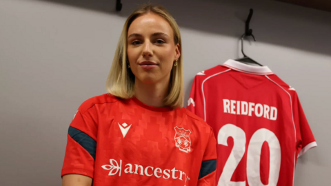 Bella Reidford in Wrexham kit