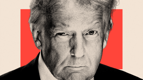 A treated image of Donald Trump
