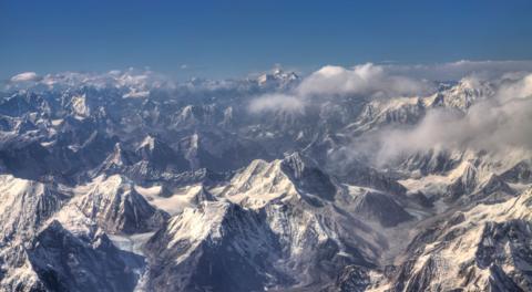 The Himalayan mountain range located in Nepal