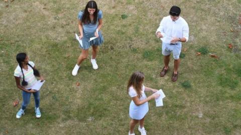 pupils receive A-level results