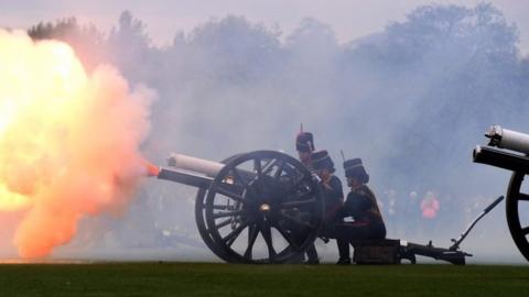 Royal artillery salutes