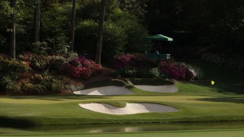 The 12th green at Augusta National