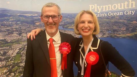 Paul McNamara with Labour Cllr Charlotte Holloway