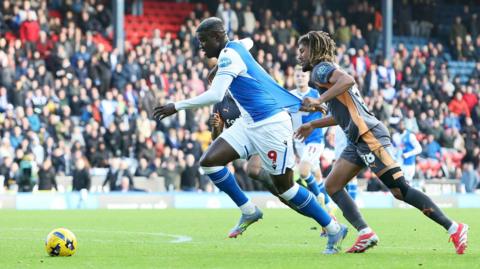 Makhtar Gueye in action for Blackburn