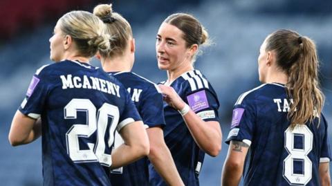 Scotland players celebrating