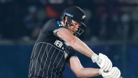 Jimmy Neesham batting for New Zealand