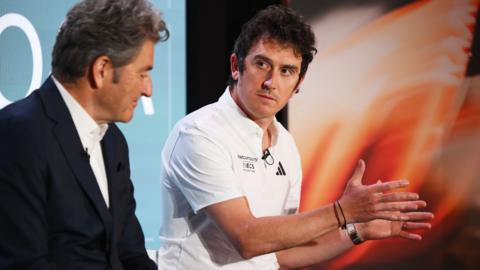 Geraint Thomas talks at media presentation