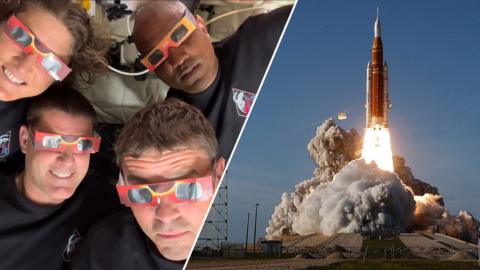 Artemis II crew and the ship